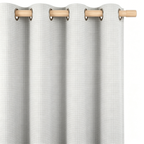 Muted Grey Micro-Check Grommet Curtain Panel