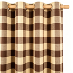Heritage Warm Taupe Buffalo Check Grommet Curtain Panel