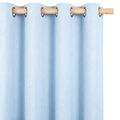Powder Blue Tailored Pinstripe Grommet Curtain Panel