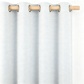 Soft Blue Micro-Check Grommet Curtain Panel
