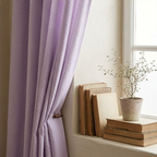 Soft Lavender Micro-Dot Grommet Curtain Panel