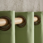 Muted Sage Solid Woven Grommet Curtain Panel