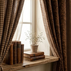 Rich Espresso Vintage Damask Grommet Curtain Panel
